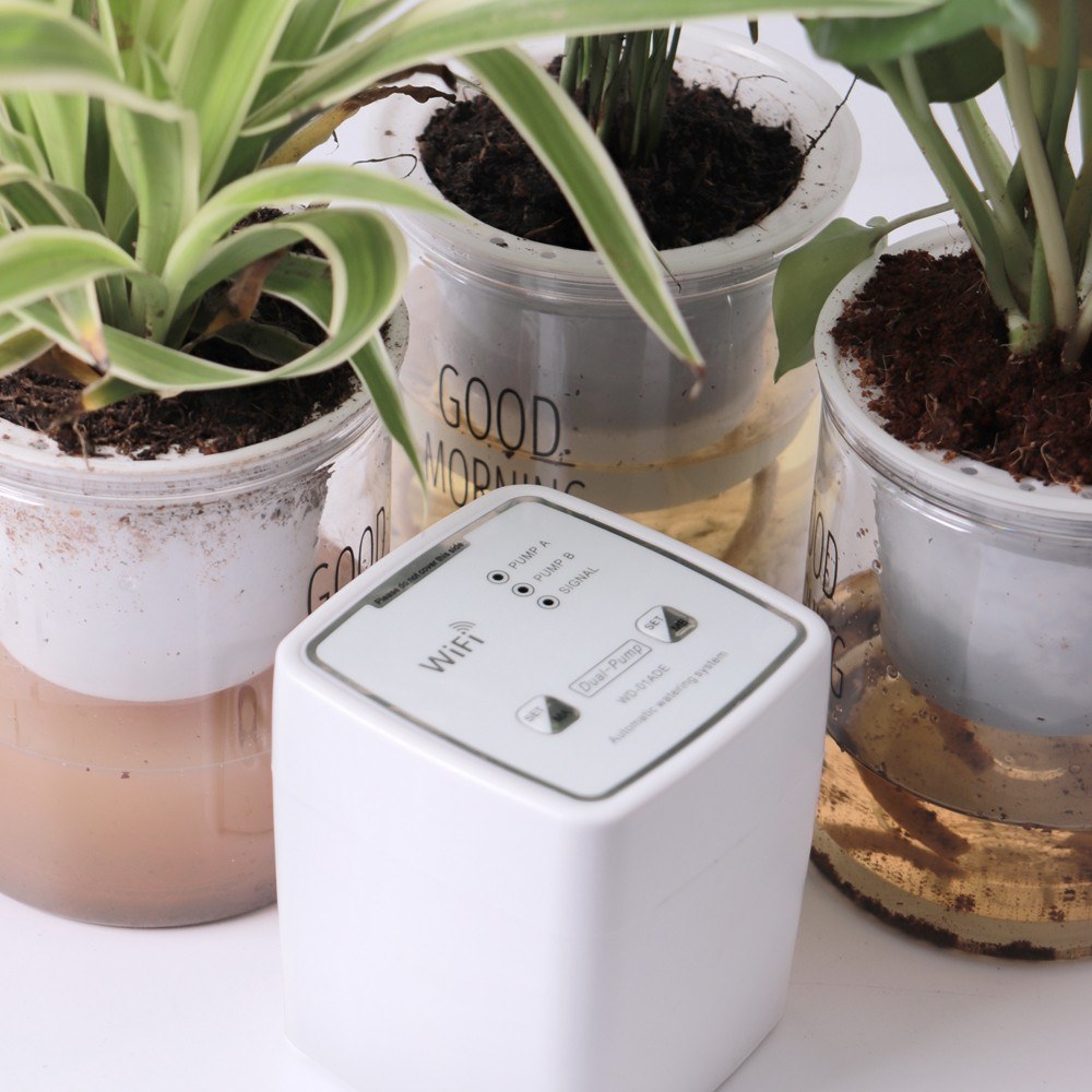 Garden terrace potted flower WIFI intelligent watering device with dual pump timed automatic drip - 02-2. 