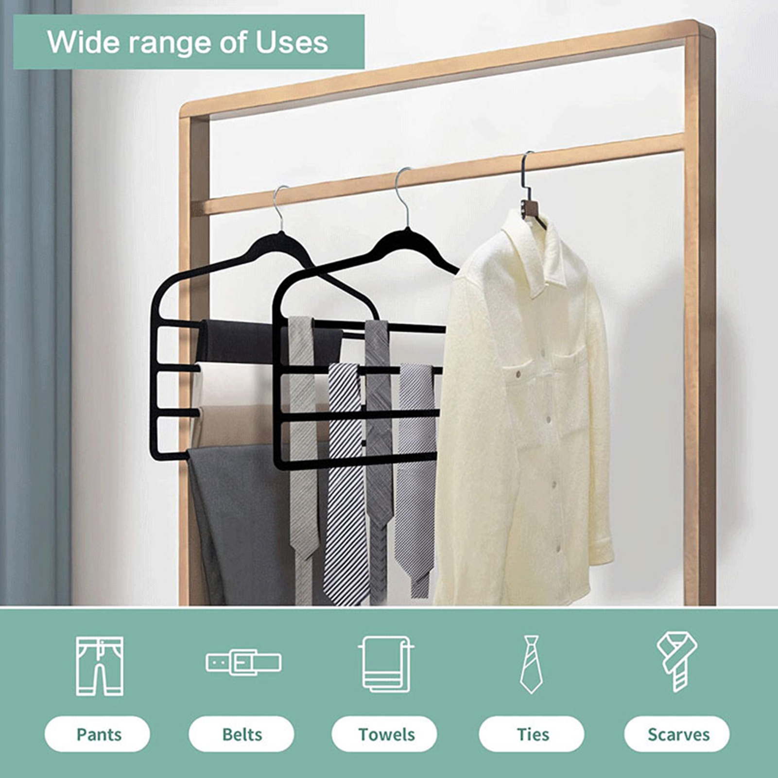 Pants Hanger Rk Spe-saving Multi-layer Trouser Hangers Non-slip Pants Storage Rk for Clots Jeans Scarves Towels Ideal for Home Clothing St s in Soutast Asia High-quality Pants Hangers. 