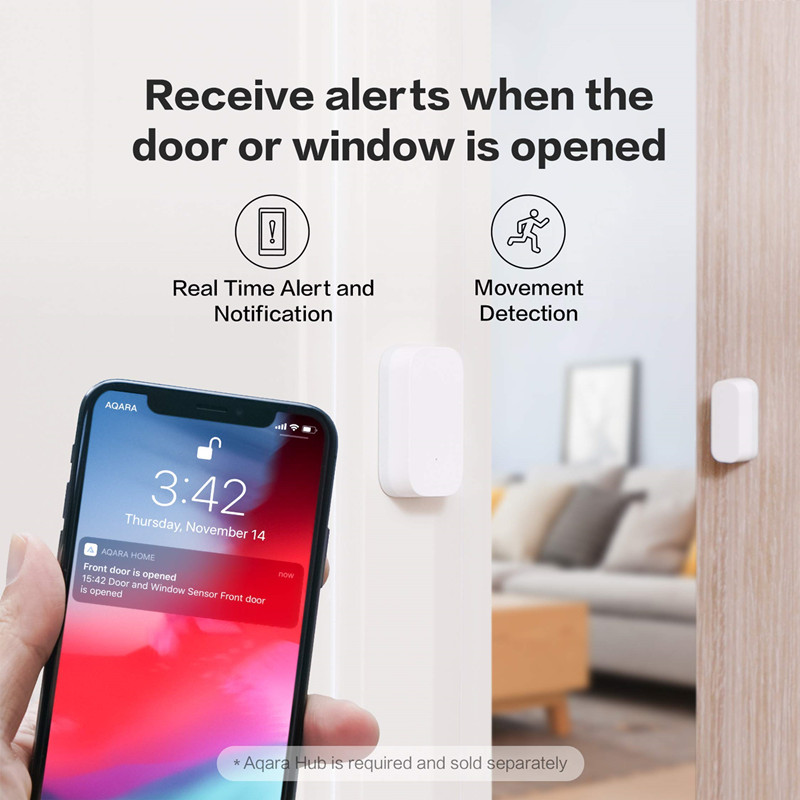 Original Aqara Door Window Sensor Zigbee Wireless Connection MCCGQ11LM Door Sensor Work With Xiaomi Home APP For Smart Homekit. 