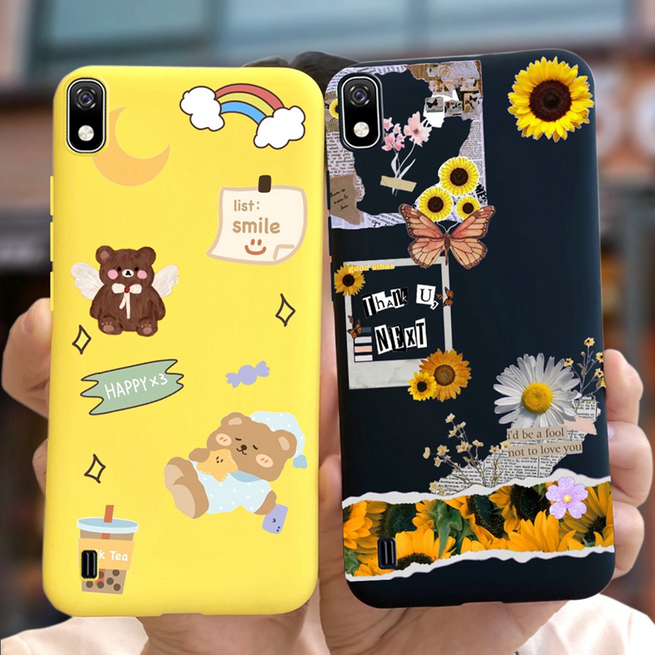 For Samsung Galaxy A10 Case SM-A105F Luxury Candy Painted Cover Soft Silicone Phone Case For Samsung A10 A 10 Back Covers Bumper. 