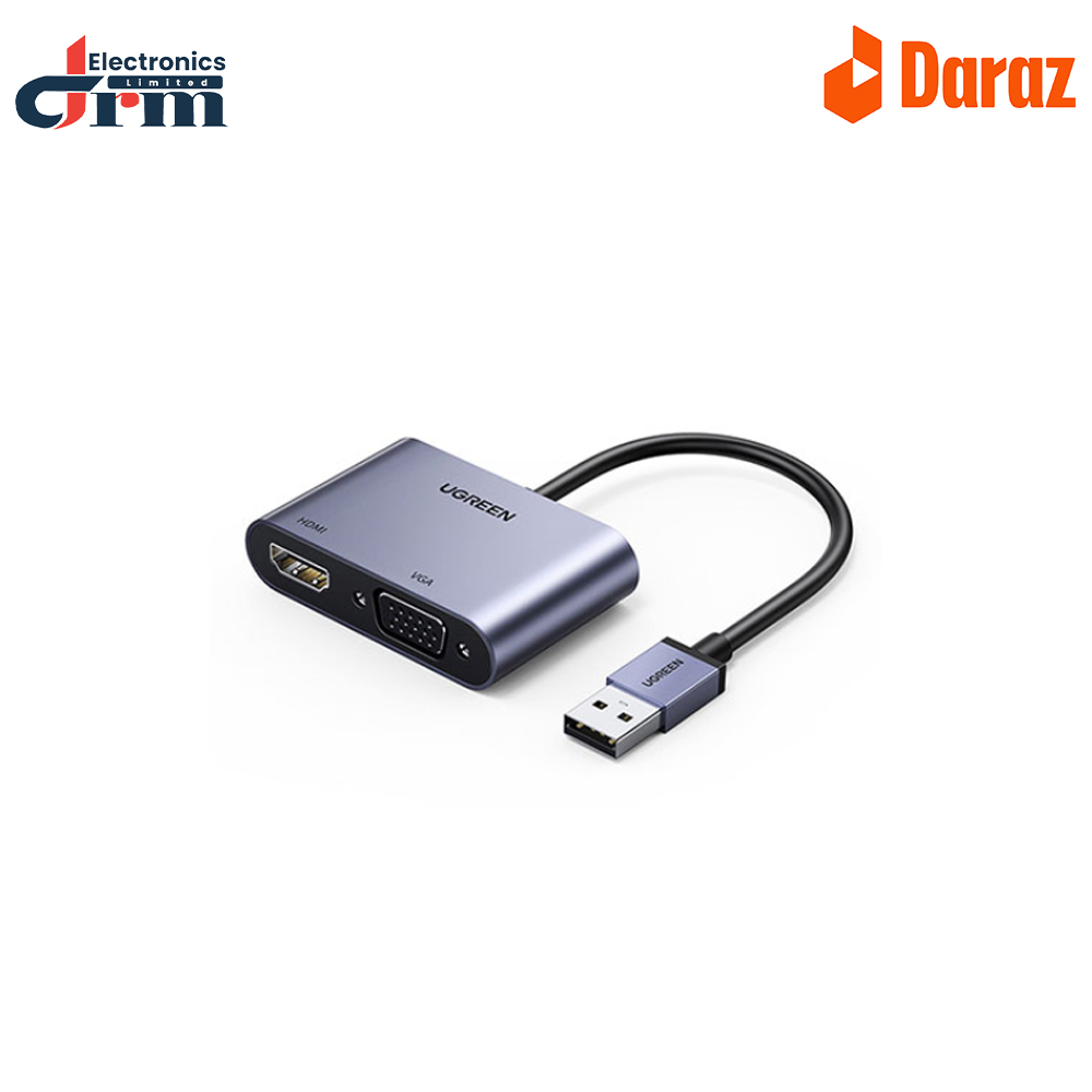 Ugreen CM449 USB-A to HDMI/VGA Converter Price in BD. 
