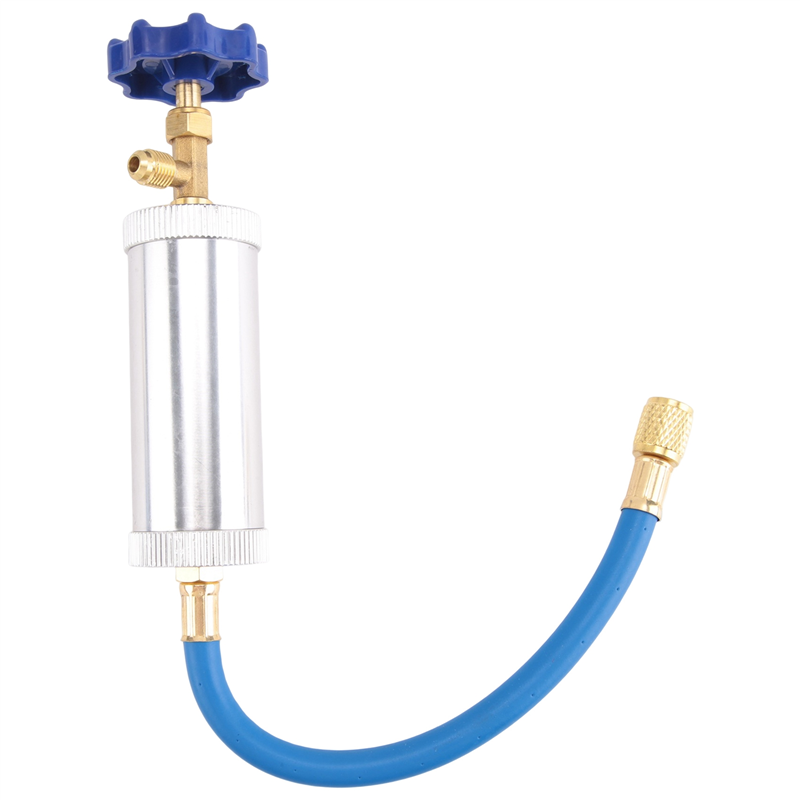 Air Conditioner A/C Oil Injector Tool with Gauge R12 R134A Adapter. 