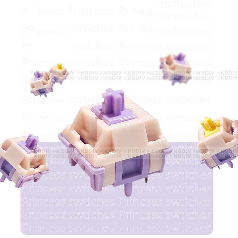 MMD Princess V3 Switch Linear Tactile 38/45/53/48/60g HIFI Sound Mechanical Keyboard Switches POM PTFE Material Custom DIY 5Pins. 