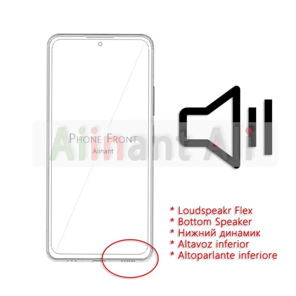 Original For Xiaomi Redmi Note 10 10X Pro 4G 5G Plus Loud Speaker Bottom Loudspeaker Sound Buzzer Ringer Flex Cable. 