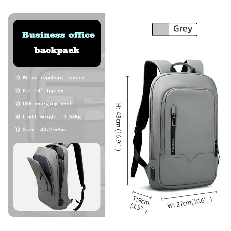 Heroic Knight Backpack for Men Business Slim Backpack Tablet Light Weight Travel Backpack 1415.617Laptop Bag for Work College. 