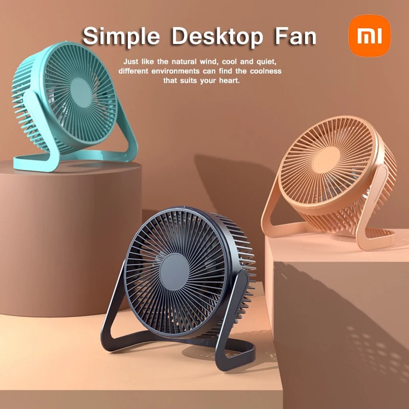 Xiaomi Desktop Fan Portable USB Mute Mini Cooling Fans Air Cooler Rotating Adjustable Angle High Quality Fans For Home Office