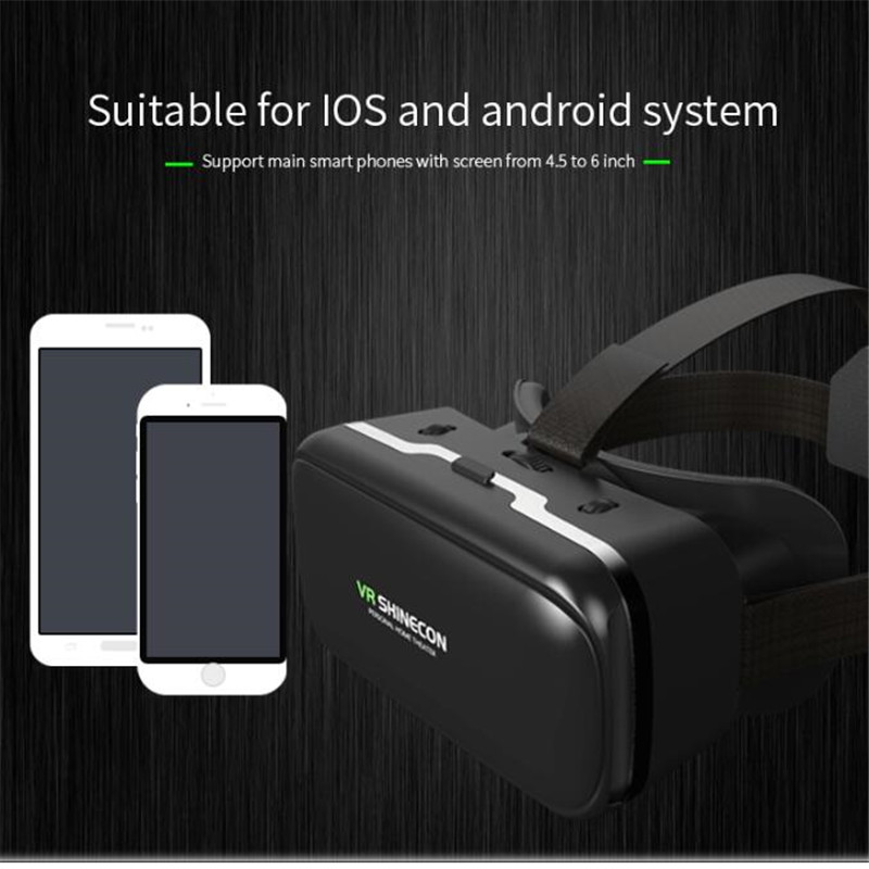 Virtual Reality VR Glasses IMAX Huge Screen 3D Glasses Google Cardboard Box VR Headset for 4.5-6.53 Phone,Support Game Joystick. 
