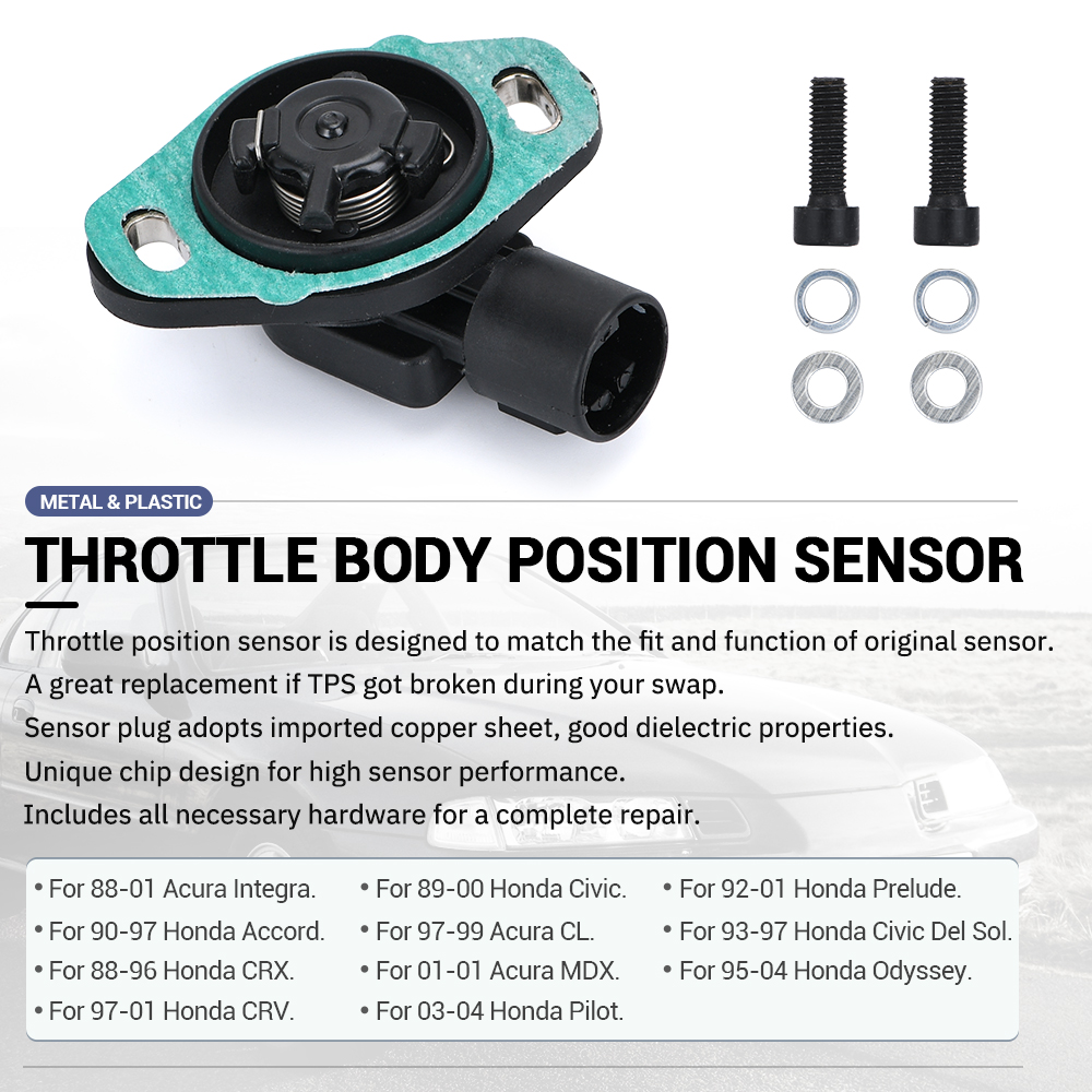 TPS Throttle Body Position Sensor For 88-01 Honda Acura Accord F22 H22 B16 B18 B20 B18C1 D16 16400P06A11 16400P0AA50 37825PAAA01. 