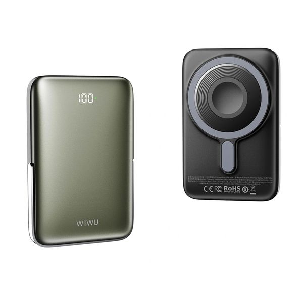 WiWU Wi-P018 Elite Power Bank 10000mAh Magnetic Wireless Charging With Stand. 