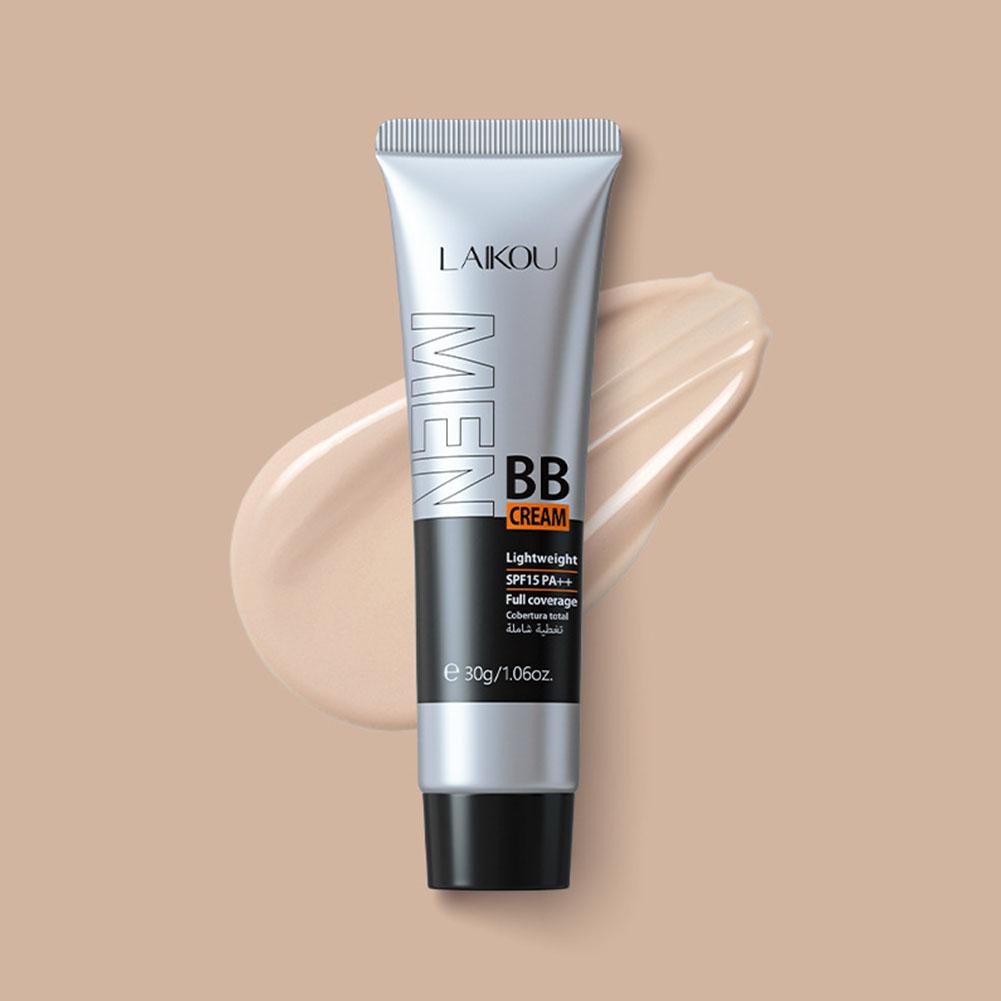 Men BB Cream Sunscreen Waterproof Foundation for Face Concealer Brightening Skin tone Korean Make Up Men's Cosmetics SPF15 H8S4. 