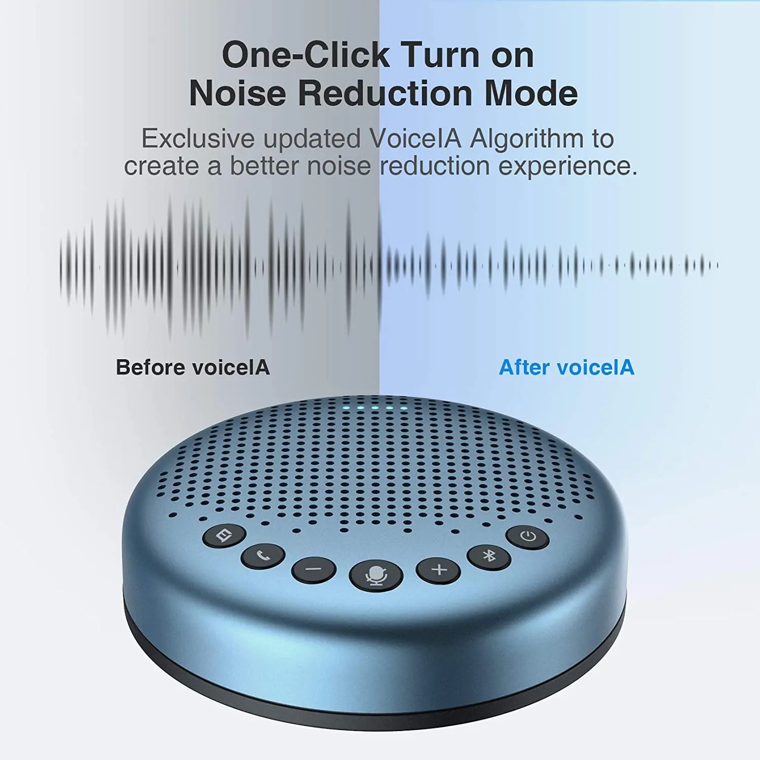 Bluetooth Speakerphone Conference Speaker EMEET Luna Lite USB Speaker Phone for Home Office 360° Voice Pickup for 8 People. 