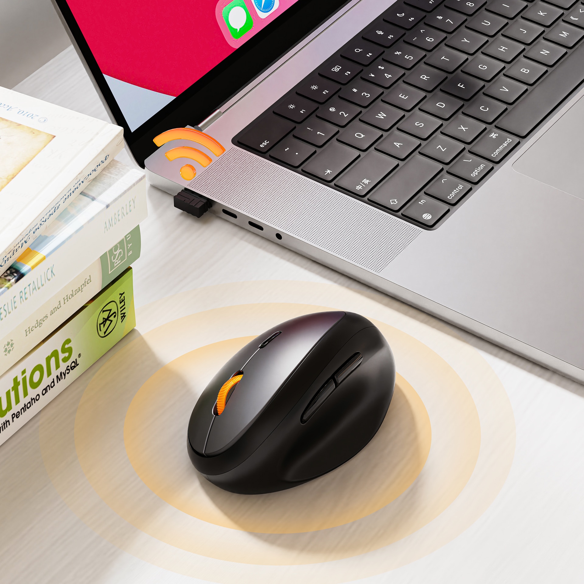 ProtoArc EM14 Wireless Mouse Bluetooth for Computer PC Office Laptop Accessories Ergonomic Vertical Mice Small Hands. 