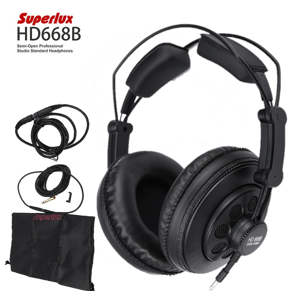 Original Superlux HD668B Professional Monitor Semi-open Studio Standard Dynamic Headset Monitoring For Music