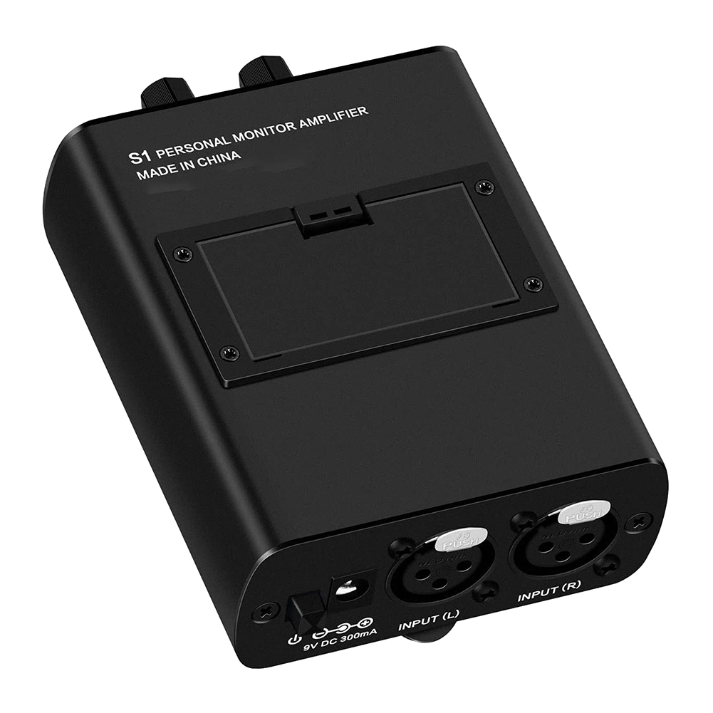 S1 Personal In-Ear Monitor Headphone Amplifier for Drummers Keyboardist Guitar Player In-Ear Amp IEM System(US Plug). 
