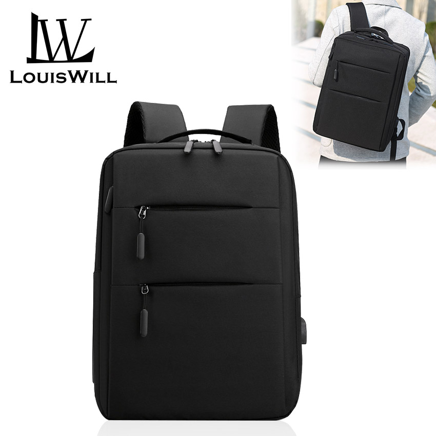 New Large Mens Black Waterproof Backpack Laptop School Bag Travel Zipper Bag New Large Mens Black Waterproof Backpack Laptop School Bag Travel Zipper Bag