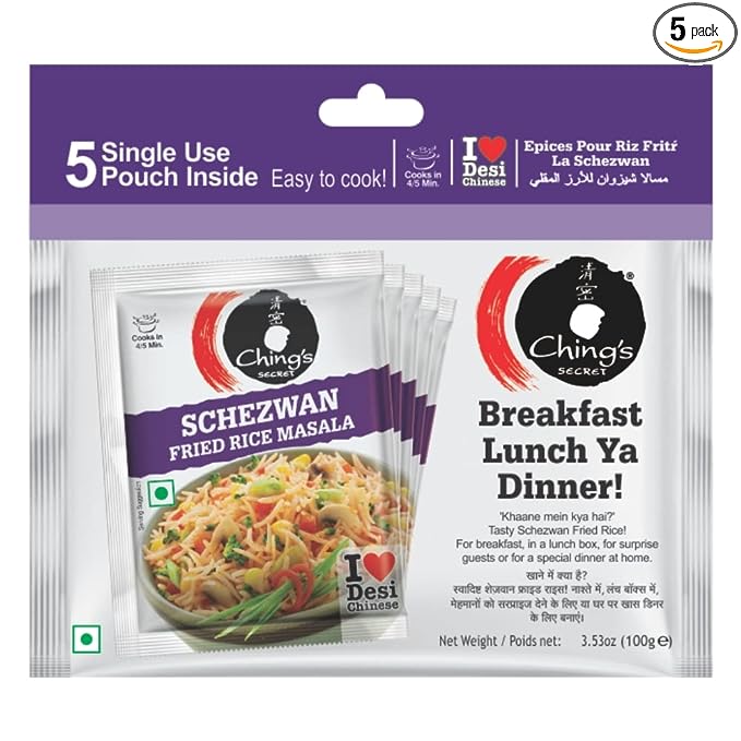 Ching's Secret Schezwan Fried Rice Masala (Pack of 5) 100gm