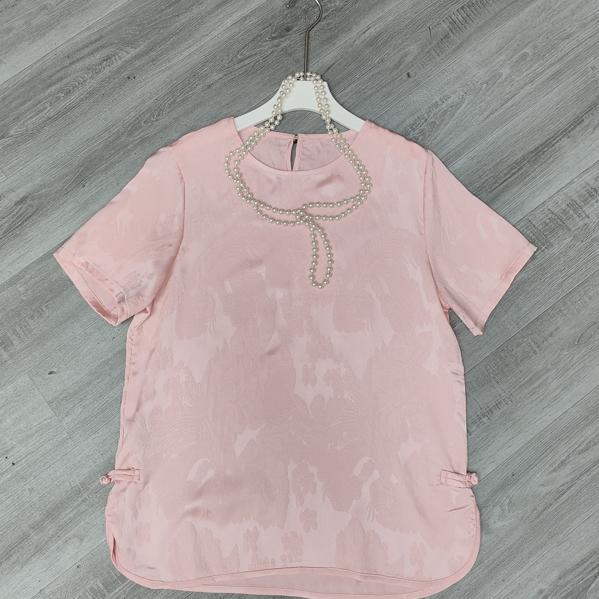 Bathing beauty--New Chinese Style Dark Pattern Guanle Wrinkle Jacquard Solid Color Summer Light. 
