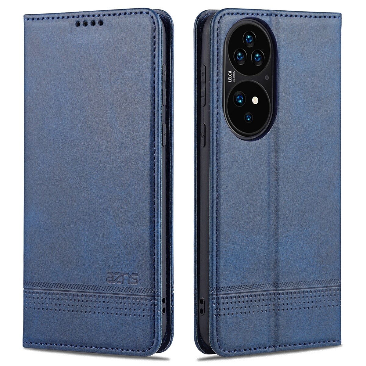 lthmy Leather Case for Huawei P50 Pro Vintage Flip Wallet Card Slots Magnetic Closure TPU Inner Stand Cover