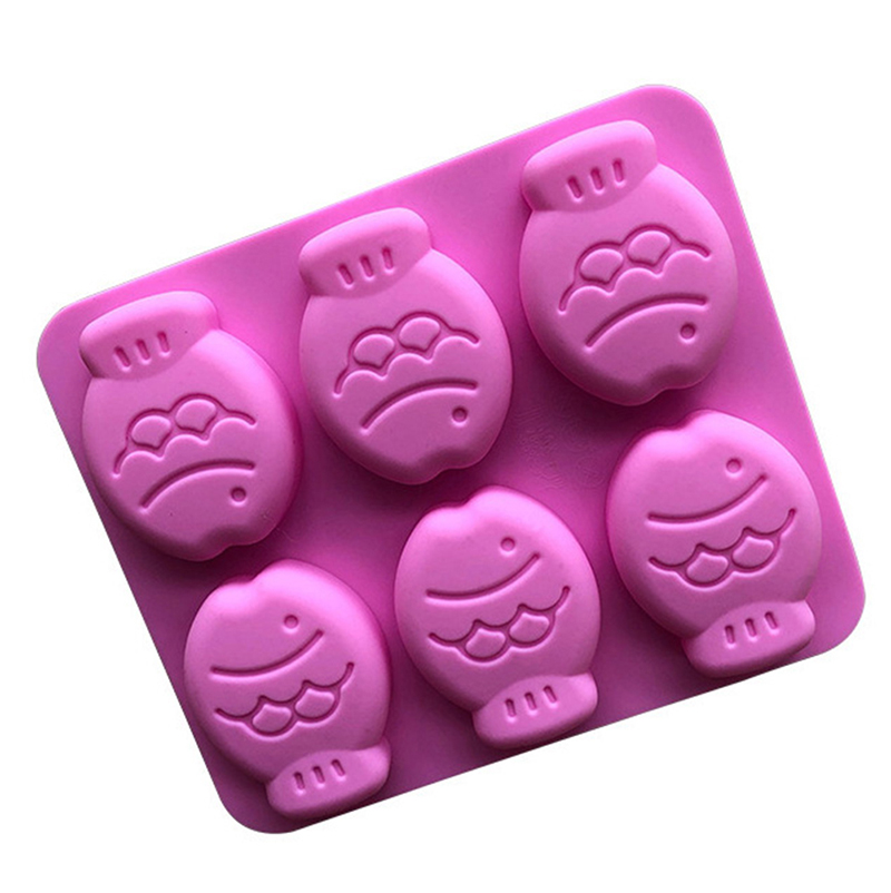 Fish Shape Fondant Cake Silicone Mold Handmade Soap Mold. 