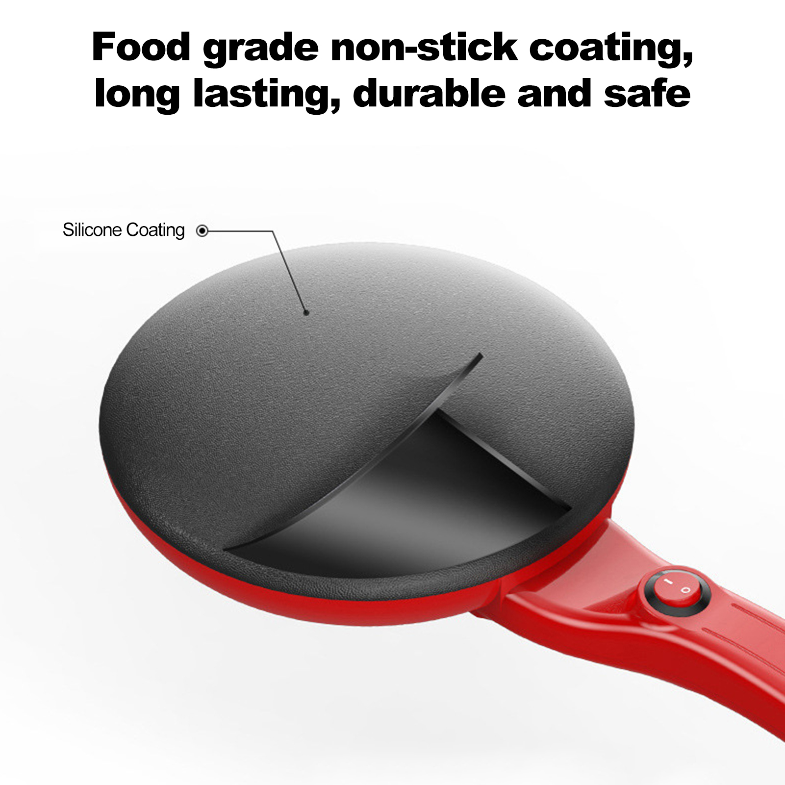 Non-stick Coating Electric Crepe Pizza Maker Portable Pancake Machine Griddle Baking Pan Kitchen Cooking Tools Automatic Temperature Control, for Pancakes, Blintz, Chapati, Eggs Roll, Tortillas. 