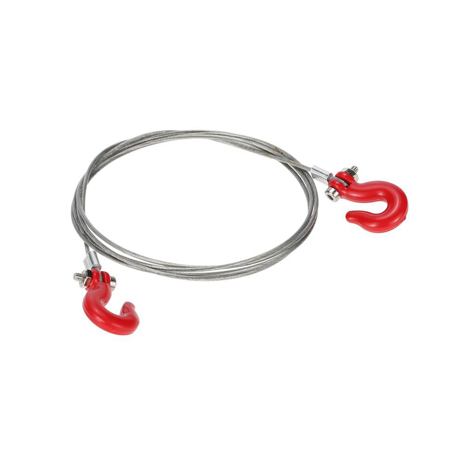 1 Pair Trailer Hook 1: 10 Scale Accessory for RC Crawler SCX-10 Truck & 1 Pcs 1: 10 RC Crawler Accessories Metal Trailer Wire Rope Tow Rope for RC Car 1/10 D90 Axial SCX10 Truck. 