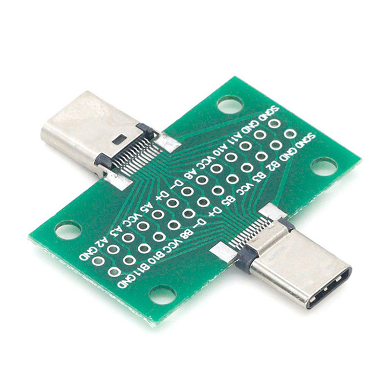 FORIDE 2X Male to Female Type C Test Board Universal Board with USB 3.1 Port 20.6X36.2MM Test Board with Pins. 