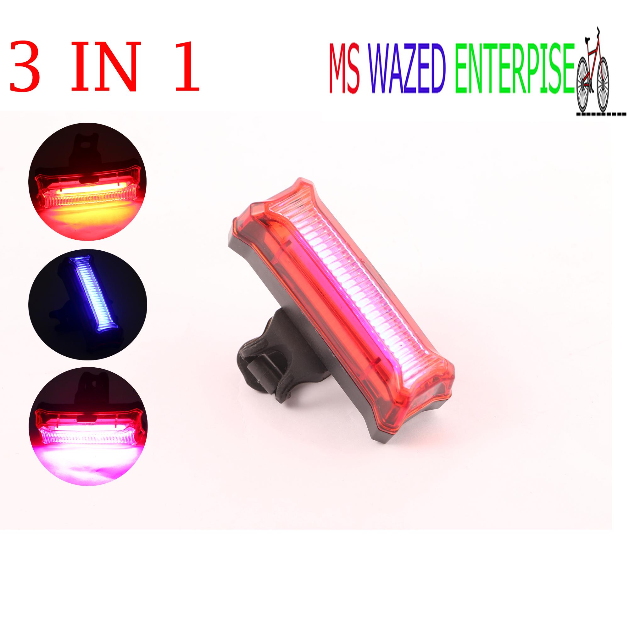 USB Rechargeable Night Safety LED Light for Bicycle – Red