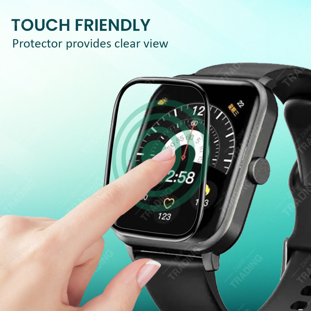 QCY GTS Smart Watch Full Coverage Plastic Screen Protector. 