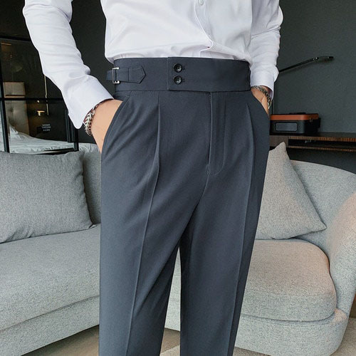 2021 New Design Men High Waist Trousers 