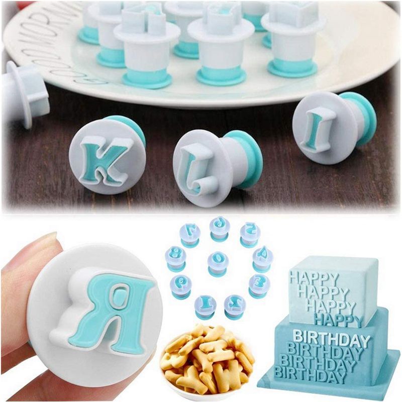 English Letters Cookie Cutter 3D Alphabet Number DIY Cake Decorating Tools. 