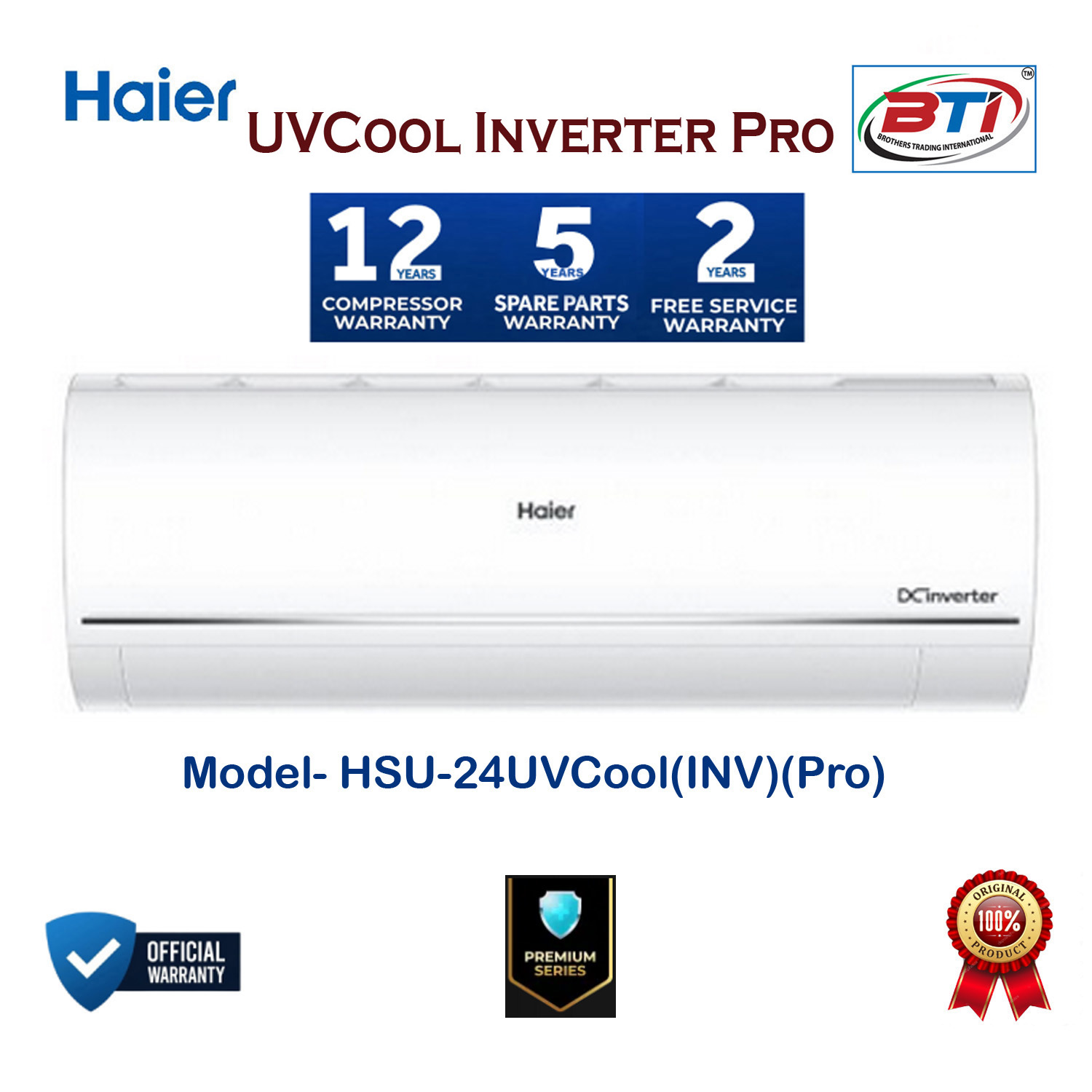 Haier 24UVCool Inverter Pro Model- HSU-24UVCool (INV)(Pro)