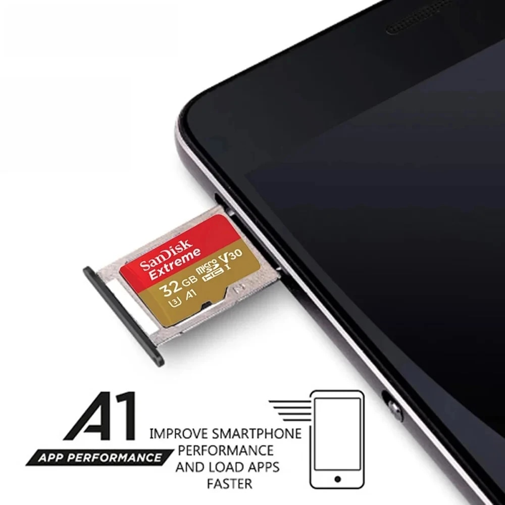 Sandisk Original Memory Card Extreme Micro SD Card A2 A1 V30 U3 Flash Cards 64GB 32GB TF Card 128GB Memory Microsd For DJI. 