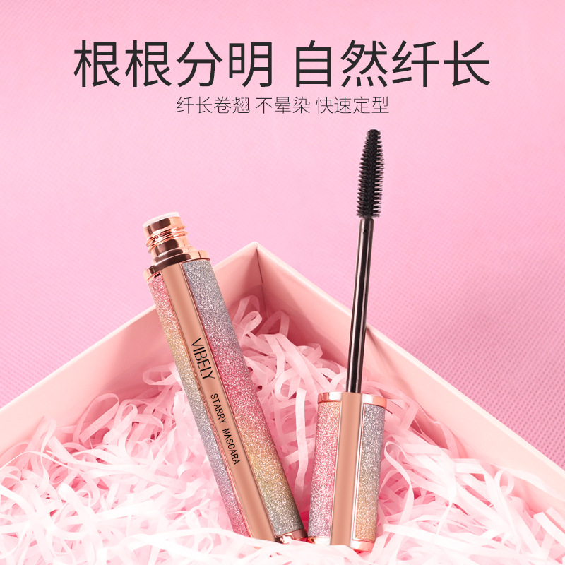 VIBELY Starry Sky Lengthening Mascara Dense curl, waterproof, long-lasting, sweatproof, non-smudging, Internet celebrity live broadcast. 