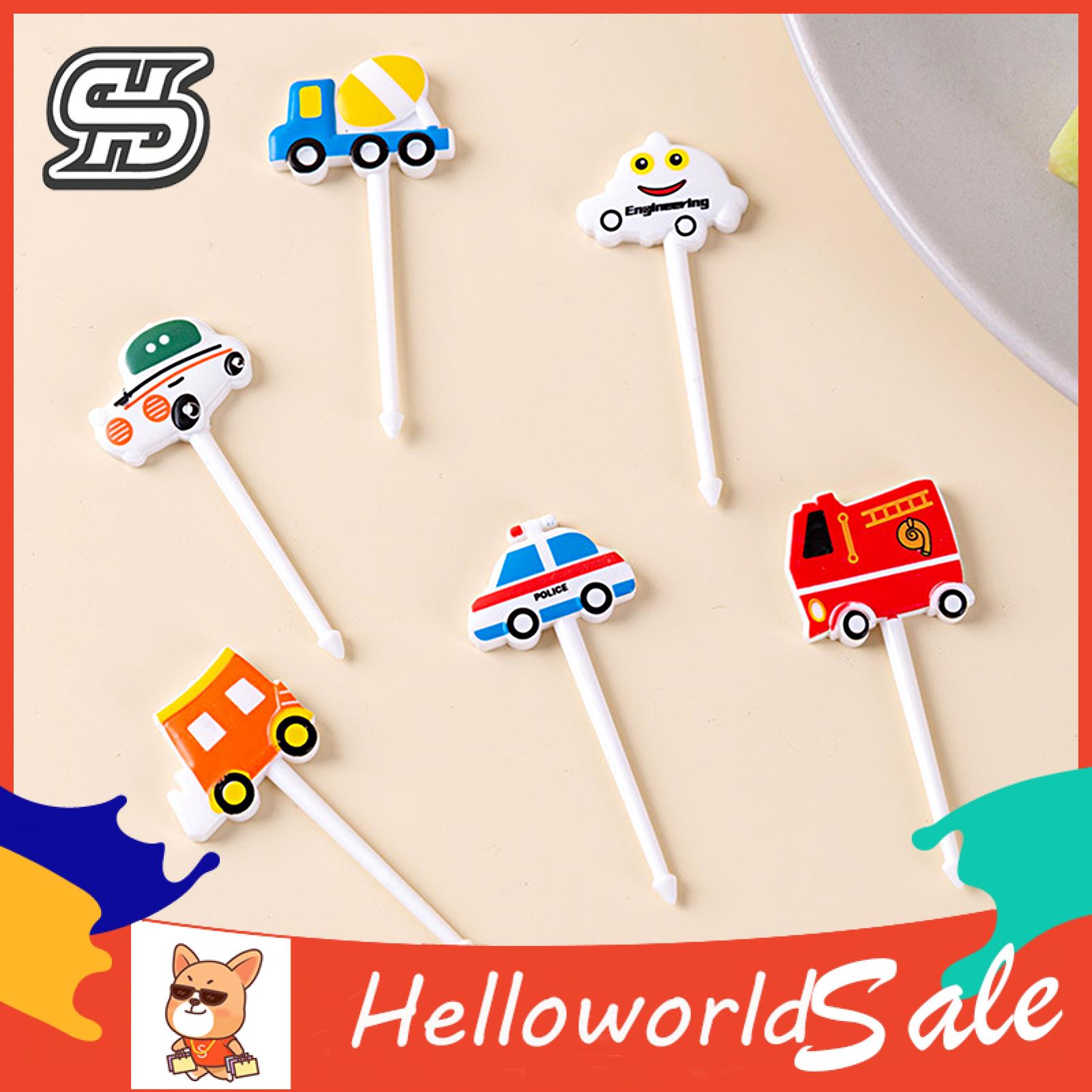 HelloWorld Fruit Fork Burr-free Creative Bento Decoration Stick. 