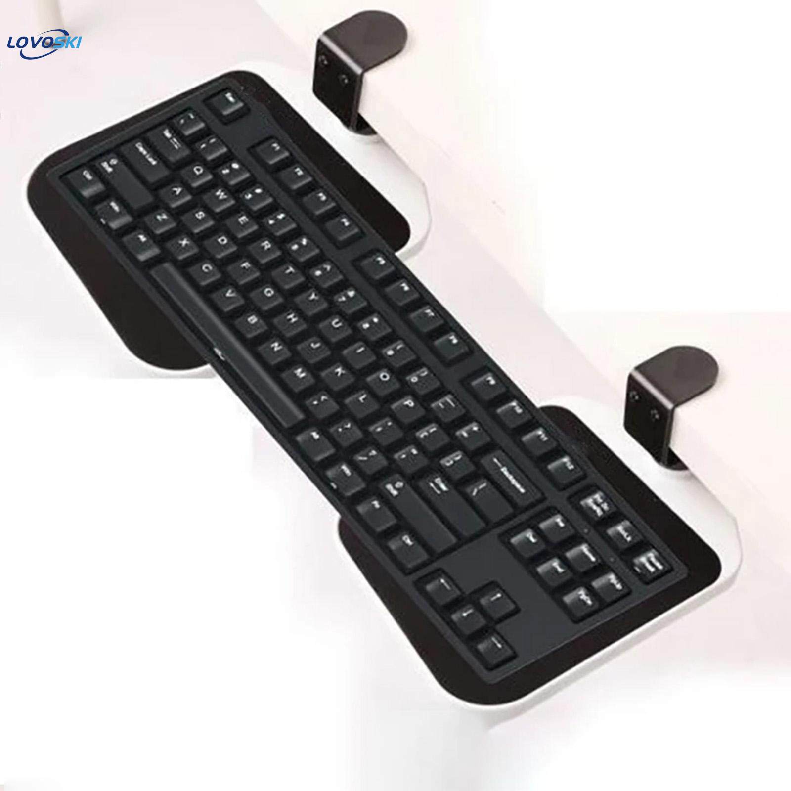 Adjustable Mouse Platform Clamp On Under Desk Mouse Extender Tray 360 Rotatable Computer Mouse Pad. 