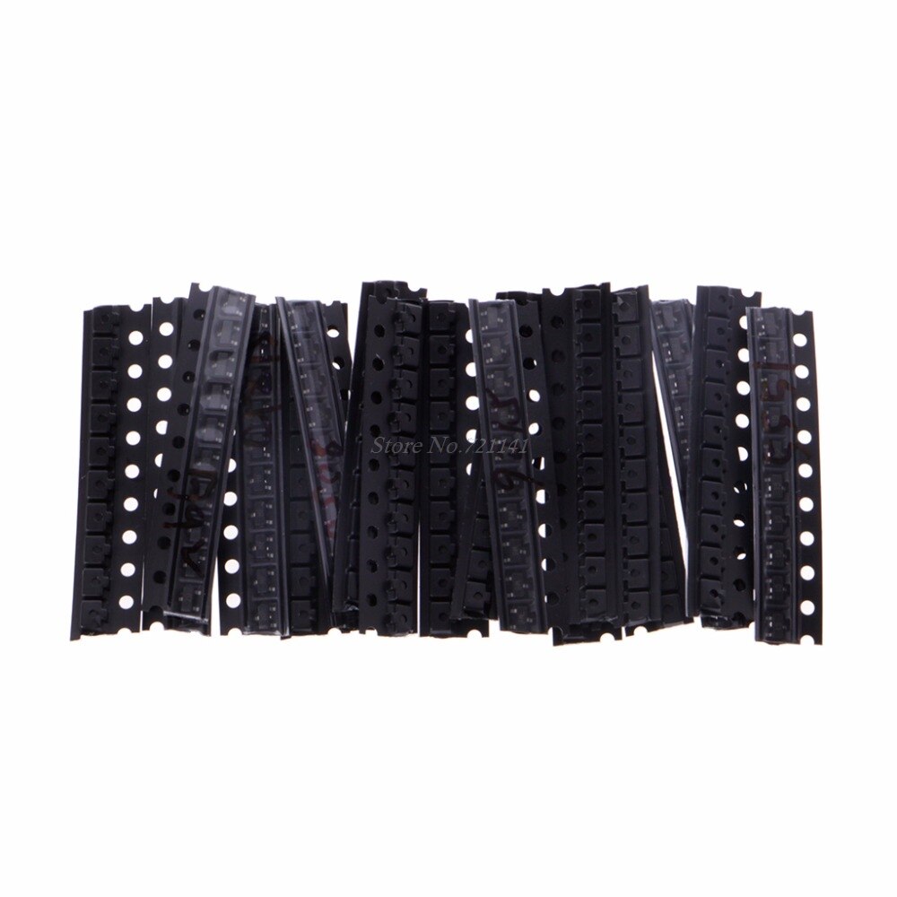 【happy one】180 18 Values SMD Transistor Assorted Kit SOT-23 S9013 S9015 S9018 SMD Triode Transistors Dropship. 
