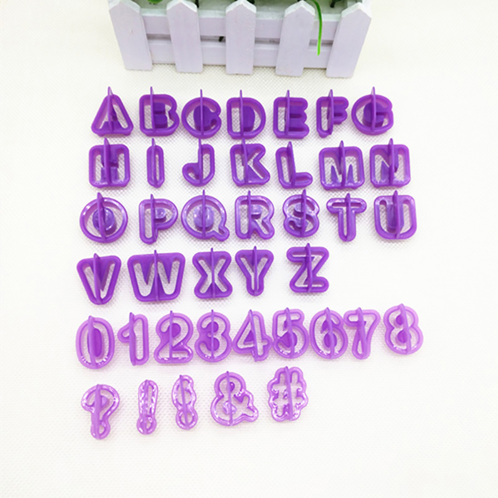 （New）40Pc Uppercae Alphabet Number ymbol Cookie Fondant Cutter Cake Baking Mold. 