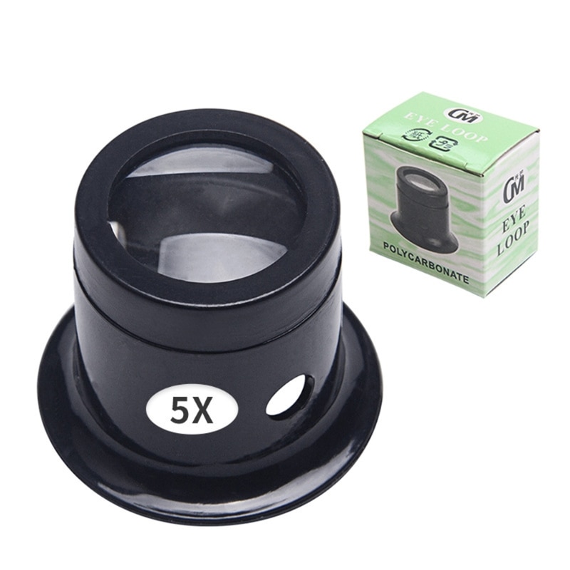 3X 5X 10X15X 20X Jewelers Eye Loupe Loop Magnifier Monocular Magnifying Glass for Watchmakers. 