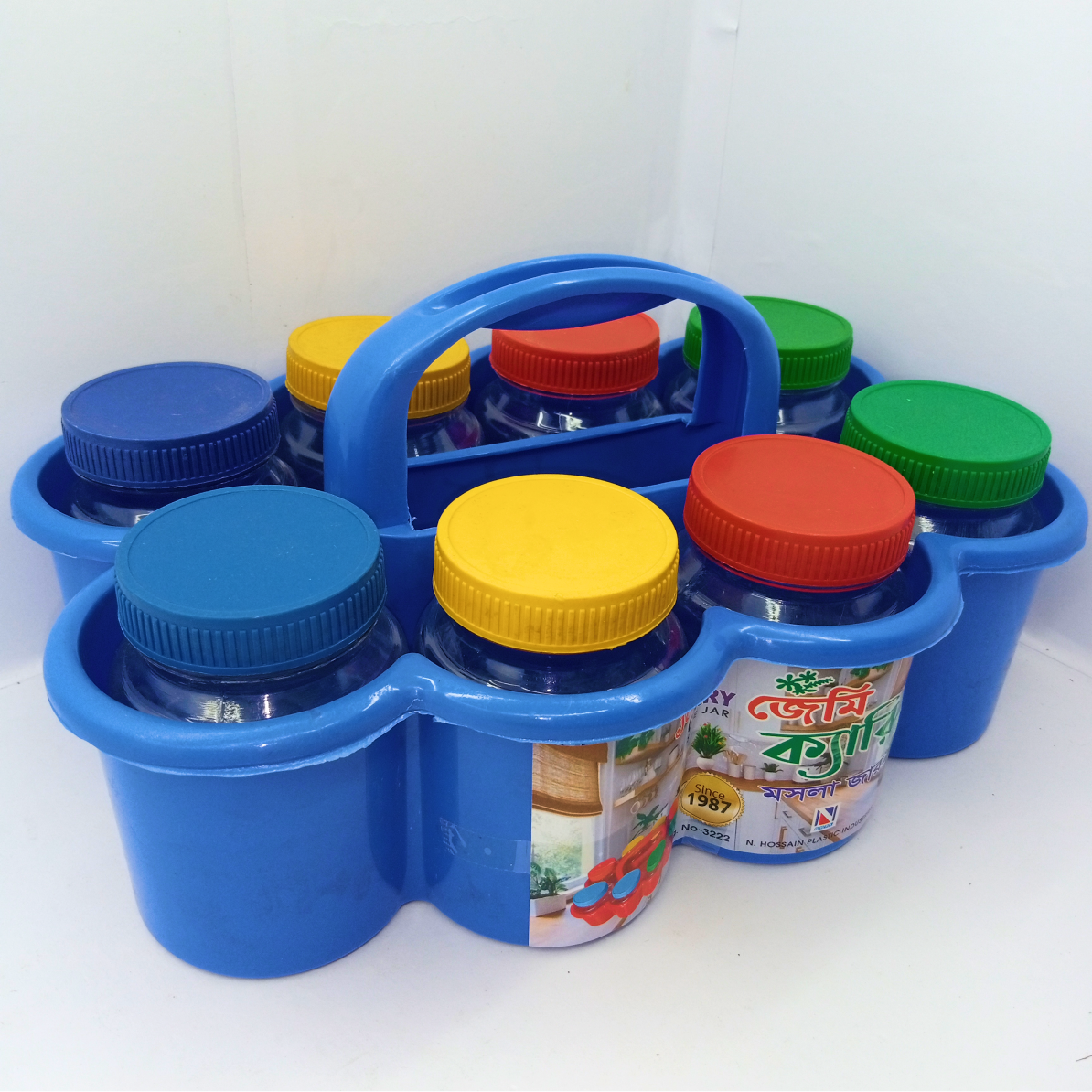 Jeymi cary spices jar set 2 pieces. Masala Dani, Spice box, Plastic jar,  Spice Box, Masala Dani Multi use for Kitchen.. 