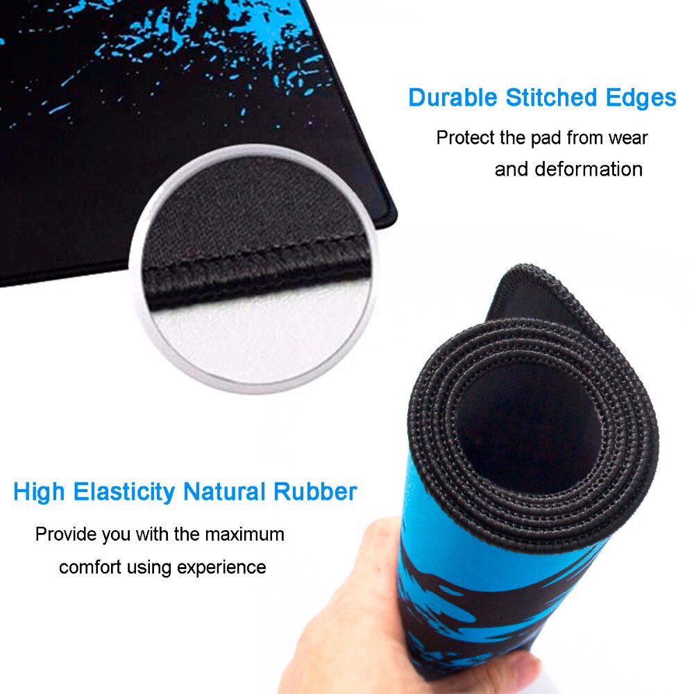 【happy one】Rakoon Extended Gaming Mouse Pad Stitched Computer Keyboard Mousepad Non-Slip Water-Resistant Rubber Mat. 