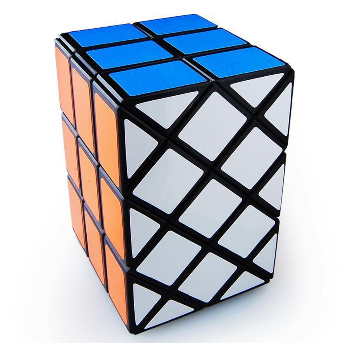 Dian Sheng 3x3 Ancient Double Fish Cube Black Magic Cube Odd Rubik，Black