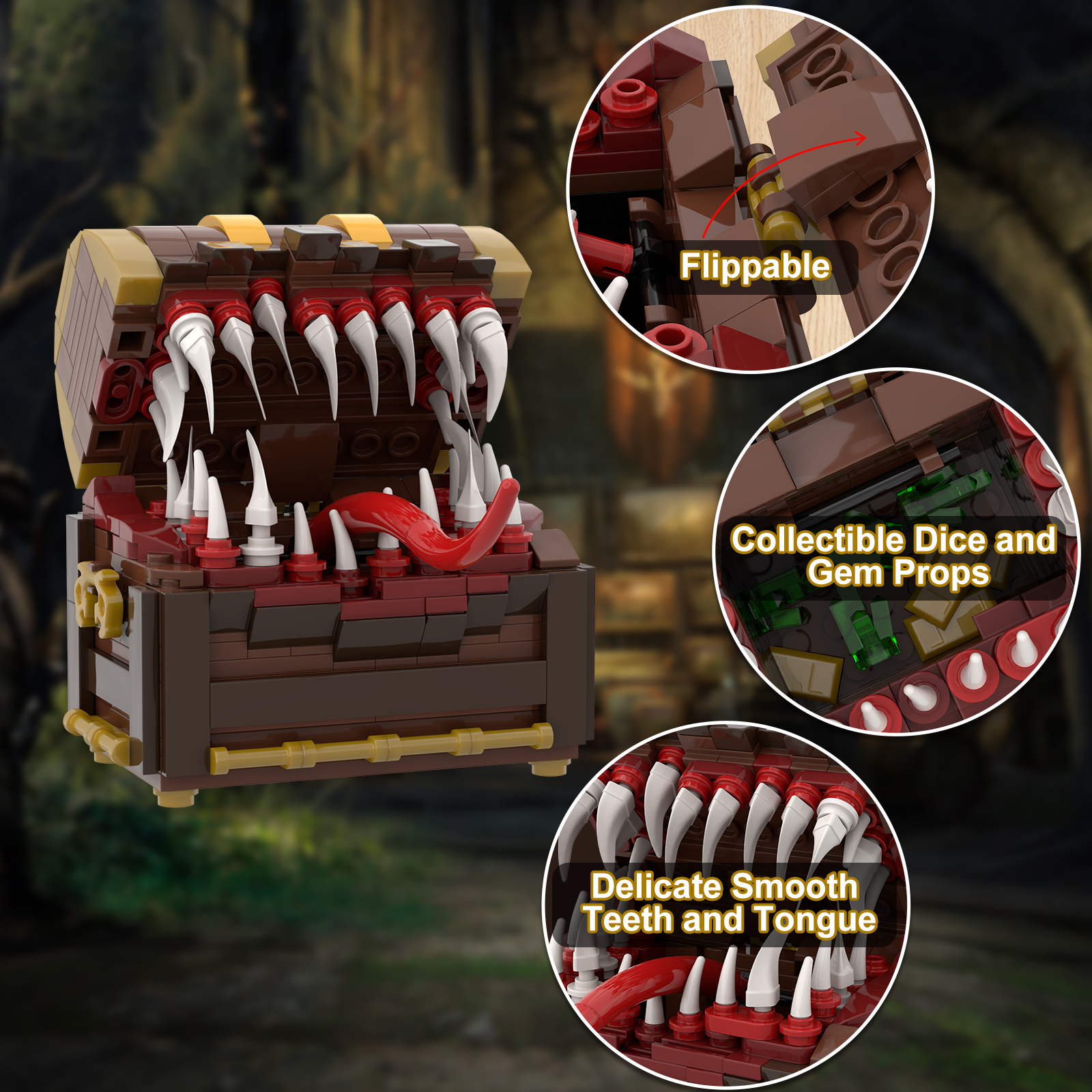 BuildMoc Game Mimic Chest For Dark Souls Building Blocks Set Dungeons And Final Treasure Monster Bricks Toys Kid Birthday Gift Superman. 
