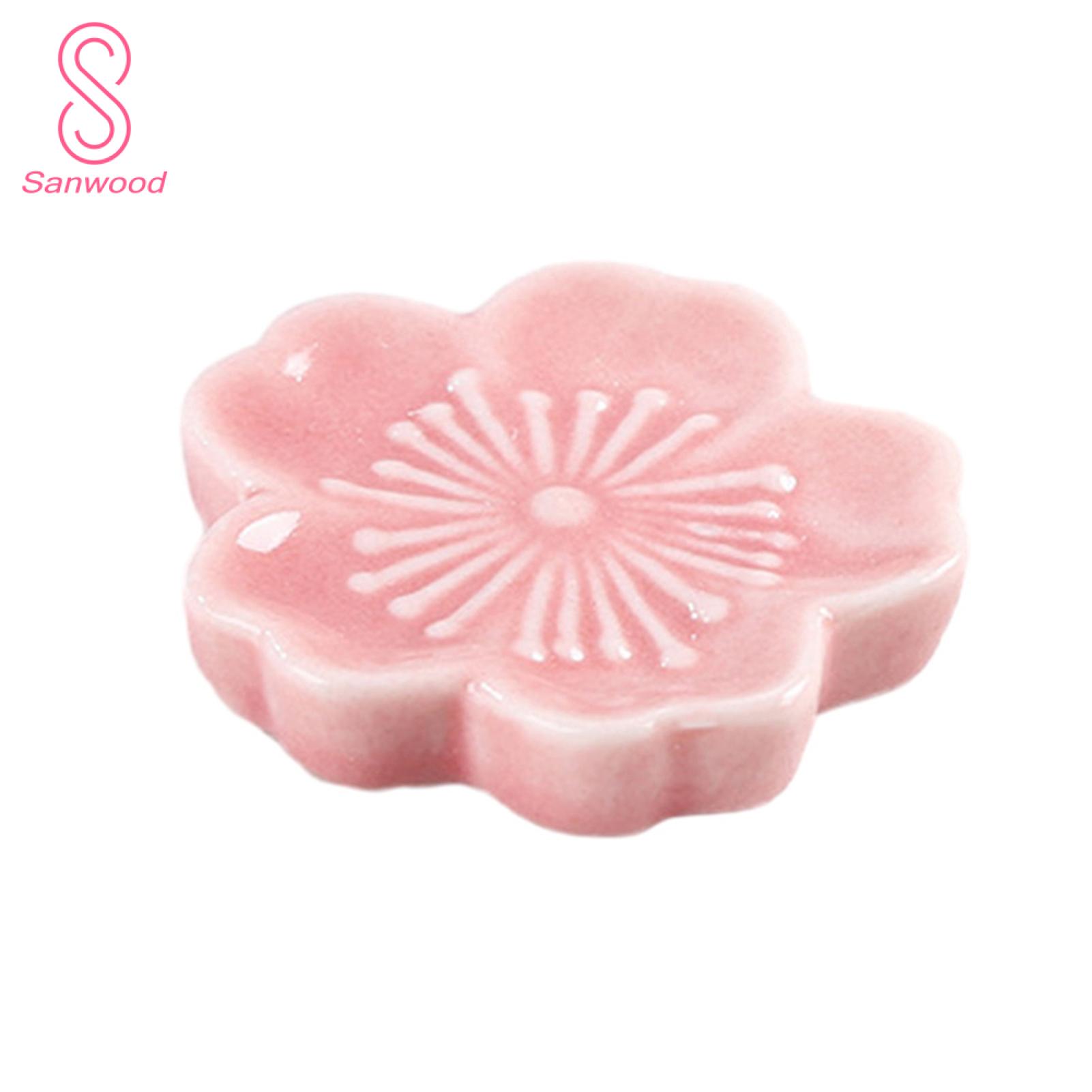 J nese Style Sn Holder J nese Sakura Ceramic Chopstick Rest Holder for Home Kitcn Restaurant Versatile leware