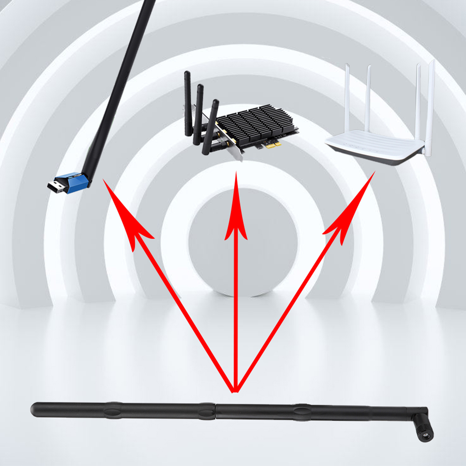 WIFI 2.4GHz 18DBI High Gain Wireless Network Card Router Antenna SMA. 