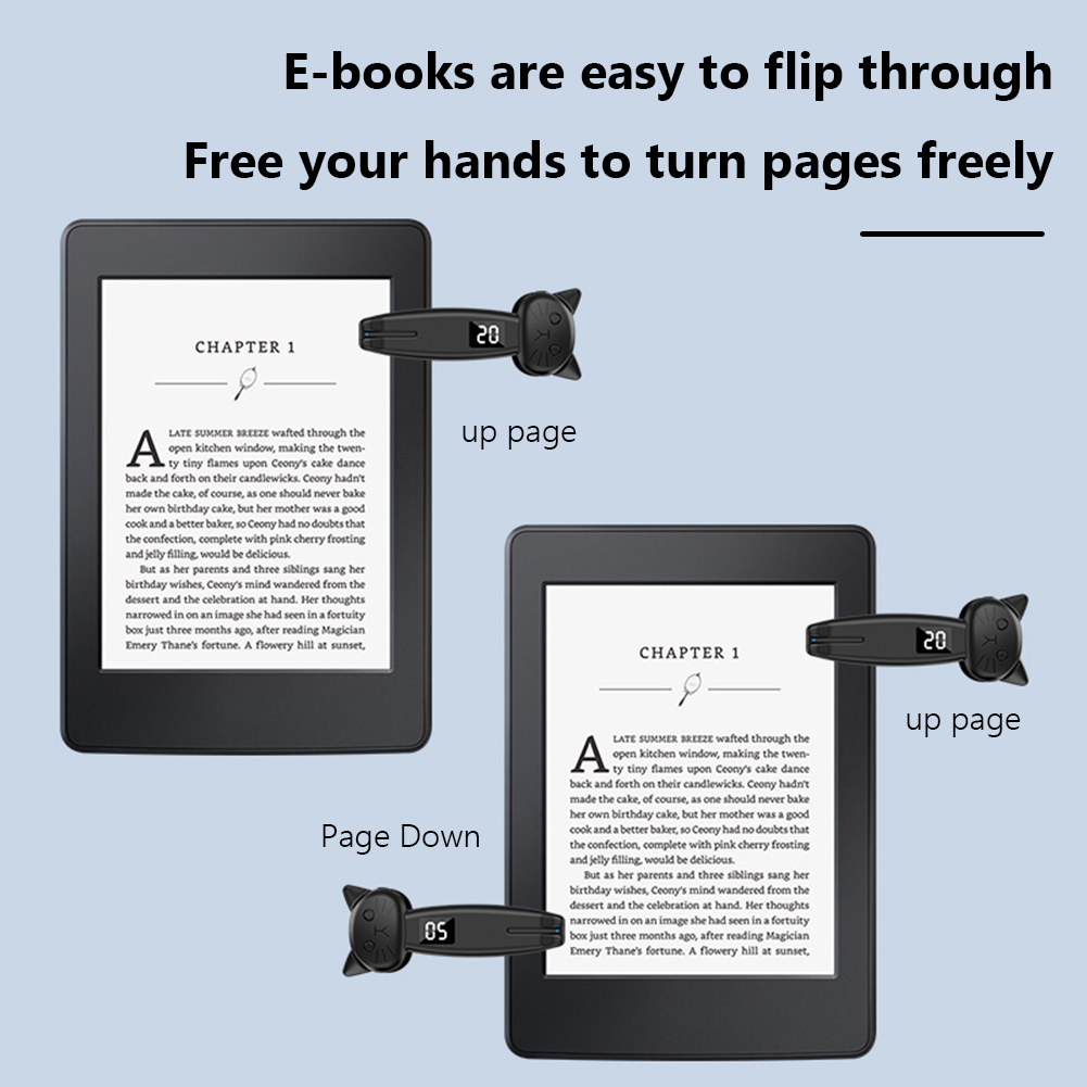Remote Control Page Turner for Kindle Paperwhite Bluetooth-Compatible5.3 Smart Phone Screen Auto Clicker for Gaming Live. 