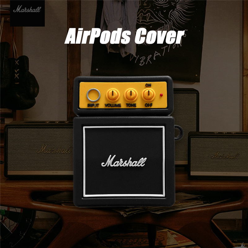Marshall Retro Speaker airpods pro Protective Shell 1/2/3 Applicable for Apple Bluetooth Earphone Cover Silicone. 