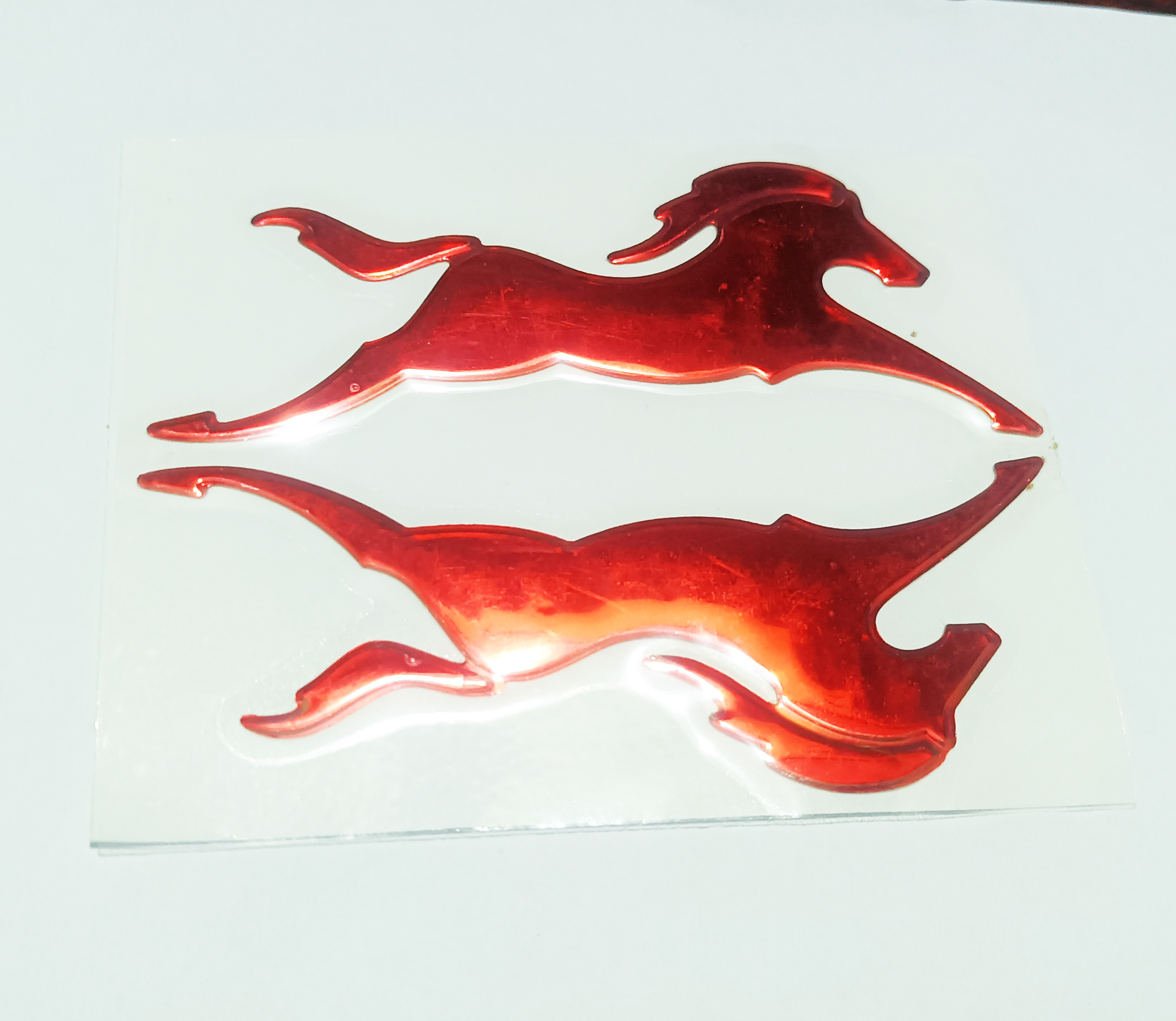 2PS TVS Apache Horse Side Badge Logo/Decal Model Emblem 3D Adhesive Both Side of Petrol Tank Monogram Sticker for Bikes. 