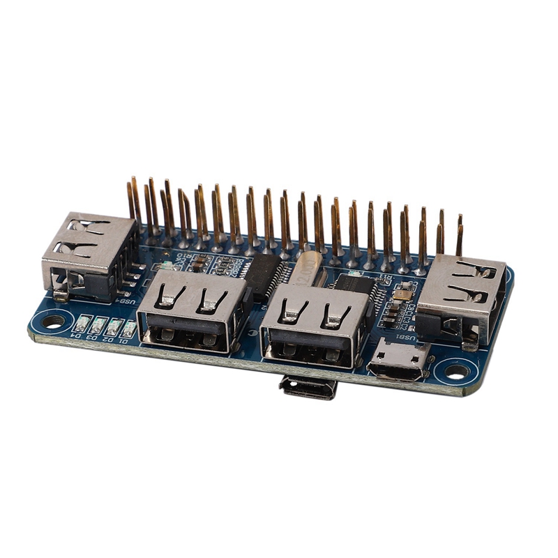 4 Ports USB HUB HAT For Raspberry Pi 3 / 2 / Zero W Extension Board. 