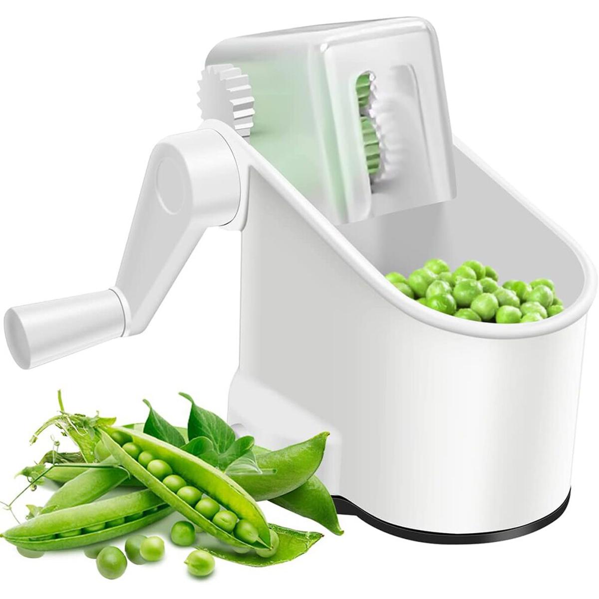 Hand Crank Pea Peeling Machine Portable Pea and Bean Peeler with Slip Resistant Silicone Ring Bean Sheller Kitchen Tool