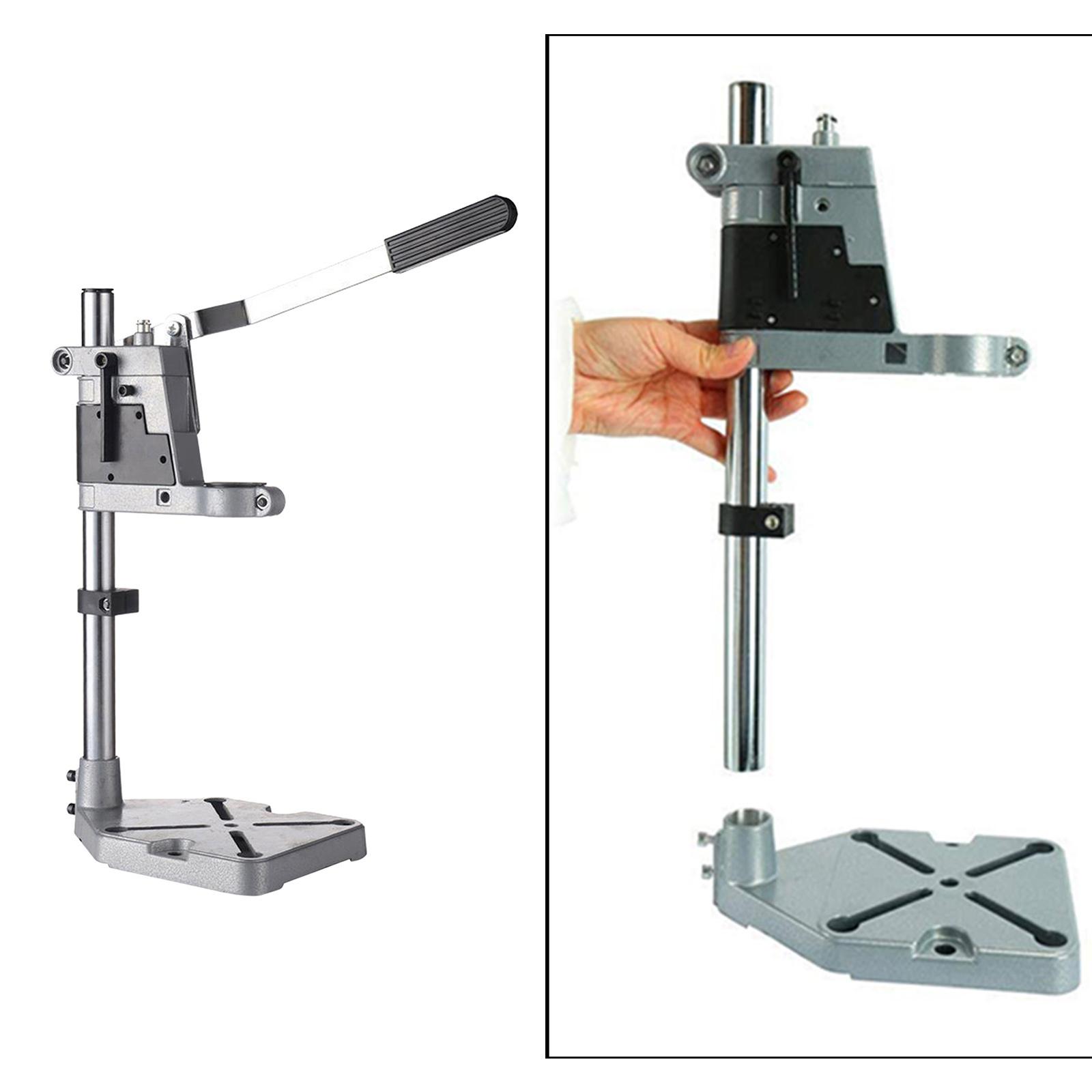 Drill Press Stand for Hand Drill,Adjustable Bench Clamp Drill Press Floor Stand Workbench Repair Tool for Drilling Collet Workshop Aluminum Base. 